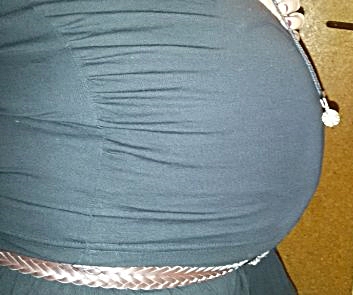 Mexická bola vzor Lístečky světle růžová rolnička pro těhulky v bazaru na moje těhotenství