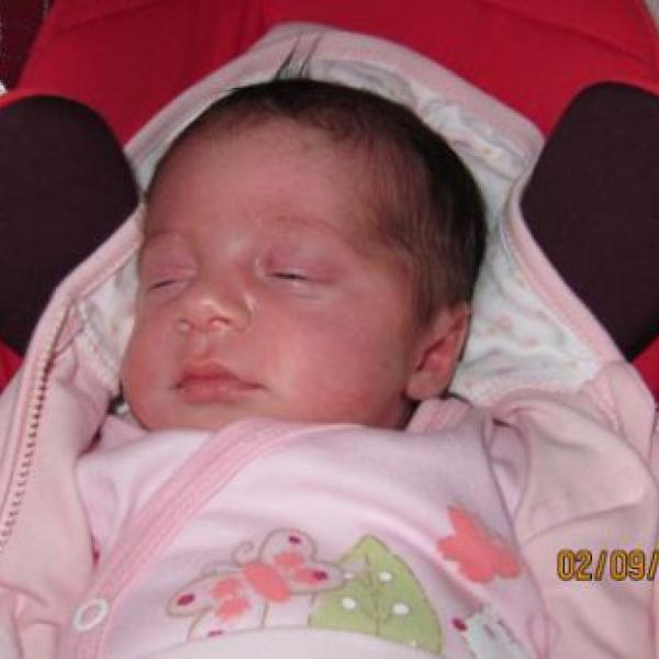 Nikolka měla 6.10. 2010 2 měsíce