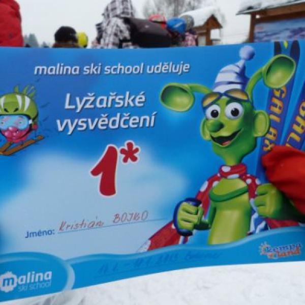 Kristiánkův lyžařský výcvik ve školce :)