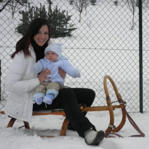 Domišek a jeho první sníh :-)