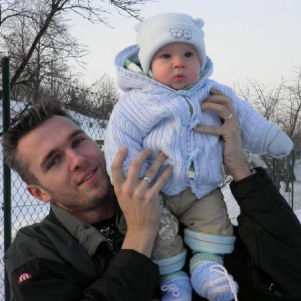 Domišek a jeho první sníh :-)