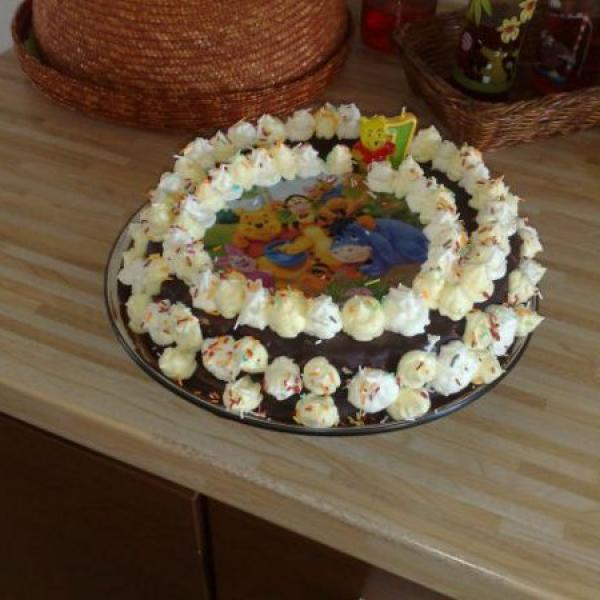 Holky posílám foto druhého obrázku a mého výtvoru dortu pro Máju k 1.narozeninám