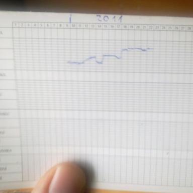 Můj graf 4 dny před očekávanou menstruací co myslíte?