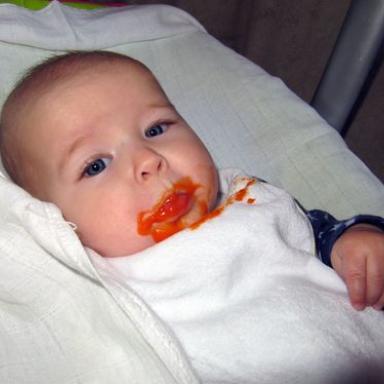 První mrkvička a oranžové blitky :/