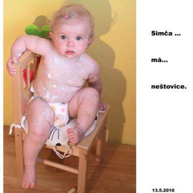 Siminka má neštovice ...:-(Je tady nějaké skoro roční dítko , které je má ???