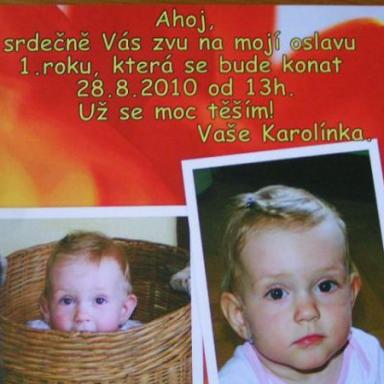 Kájinka 1.rok+oslavička
